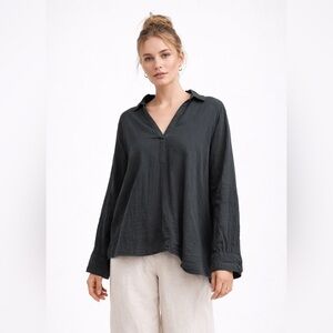 Pact Organic Cotton Blouse Size XL Boho Casual Sustainable Lagenlook